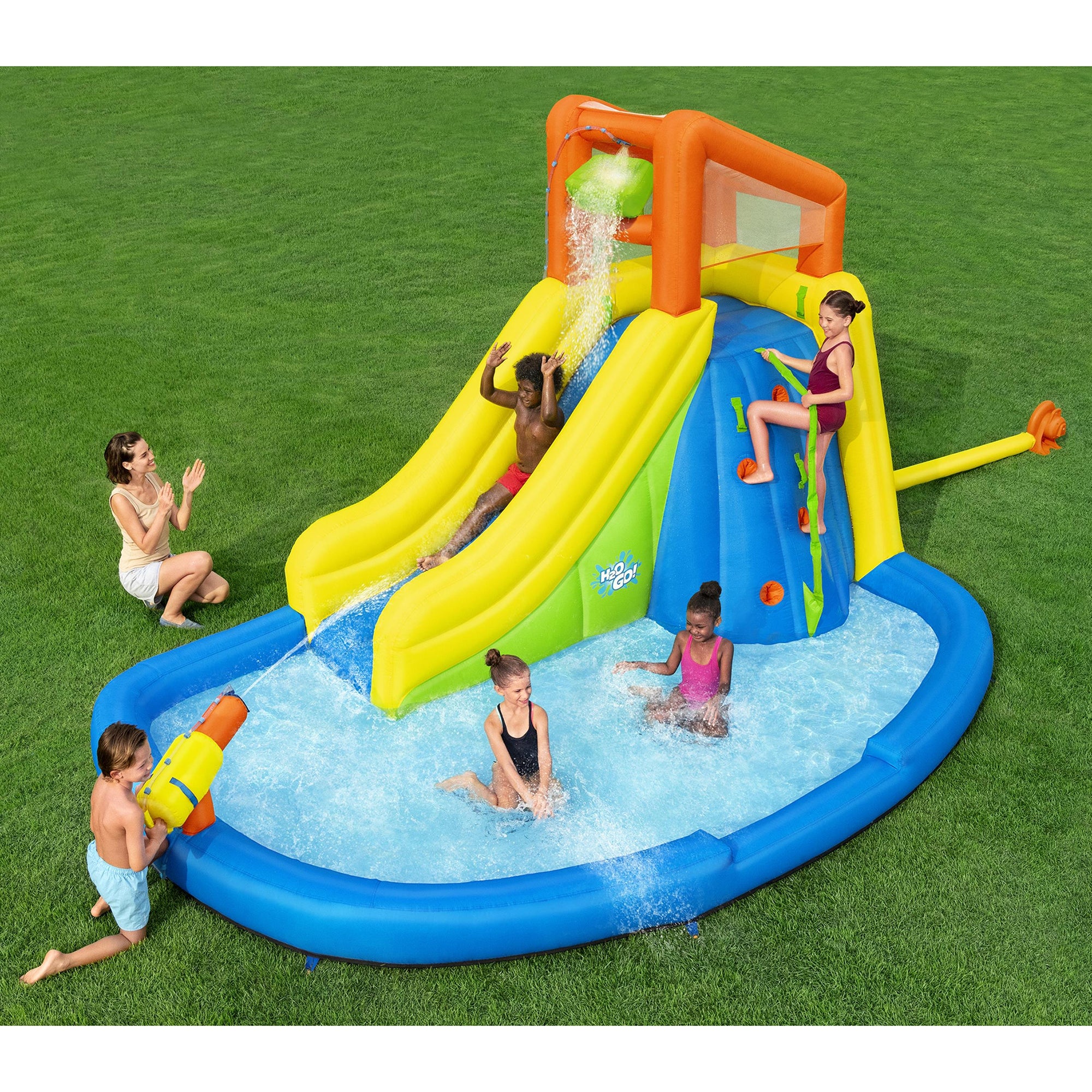 H2OGO! Mega Water Park - Mount Splashblast Inflatable Water Slide Combo - Image 3