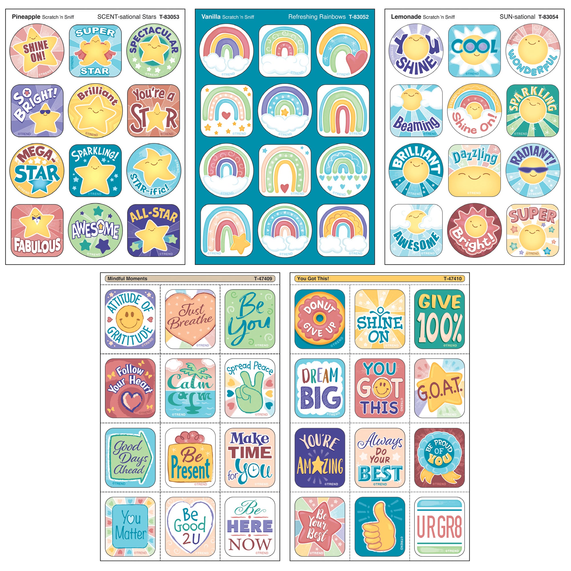 TREND Scratch 'N Sniff Be Your Best ?C Scented Stickers 120ct Motivation Pack - Image 3