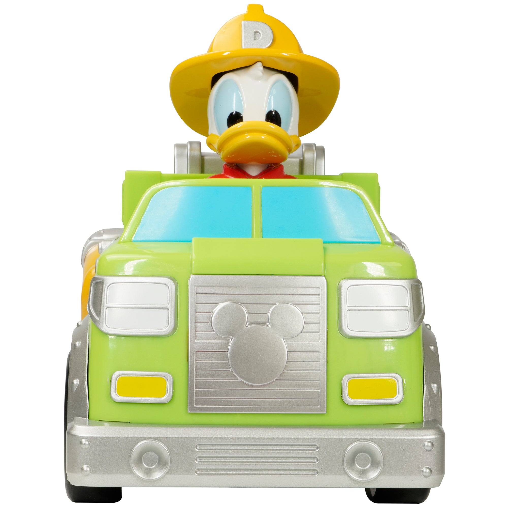 Disney Junior: 9" R/C Donald Duck Firetruck - Light-Up Toy Vehicle - Green - Image 4