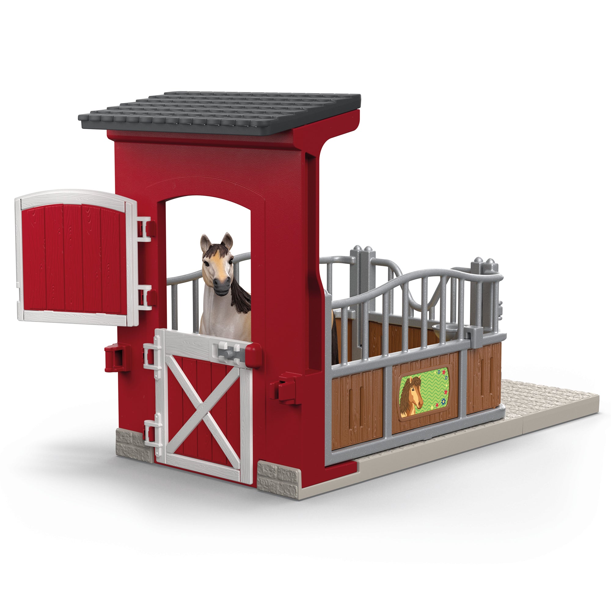 Schleich Farm World Ponybox & Mustang Mare - 4pc Playset - Image 3