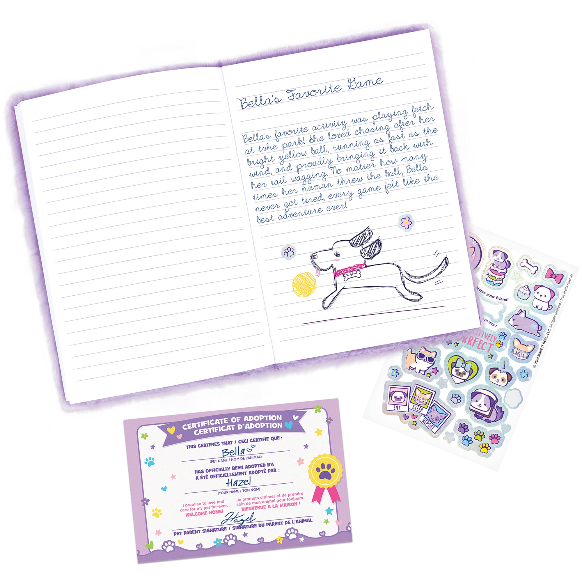 3C4G Happy Tails - Plush Dog Adoption Journal - Girls & Kids 6+ - Image 3