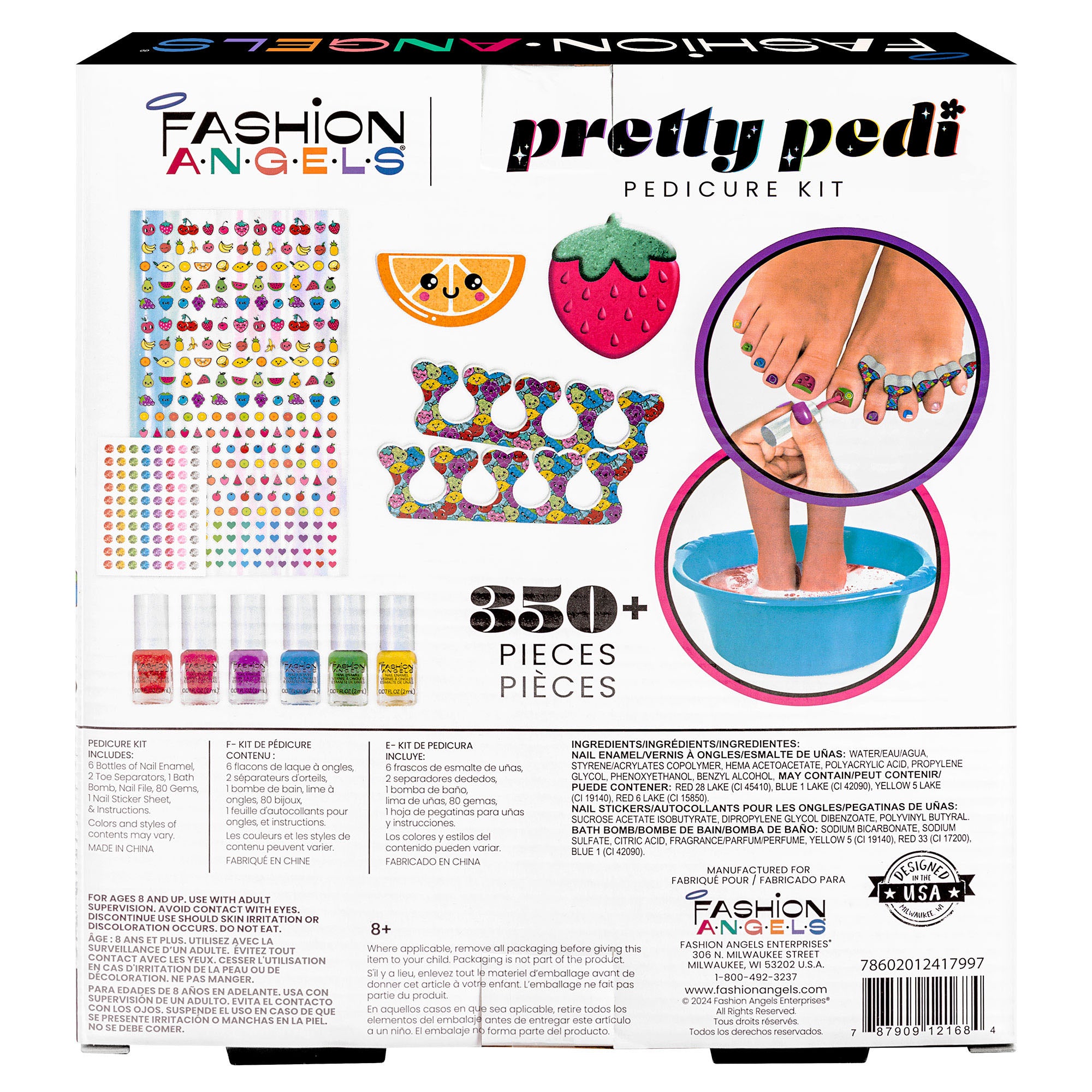 Pretty Pedi Ultimate Home Pedicure Kit for Kids with Non-Toxic Polish - Image 3