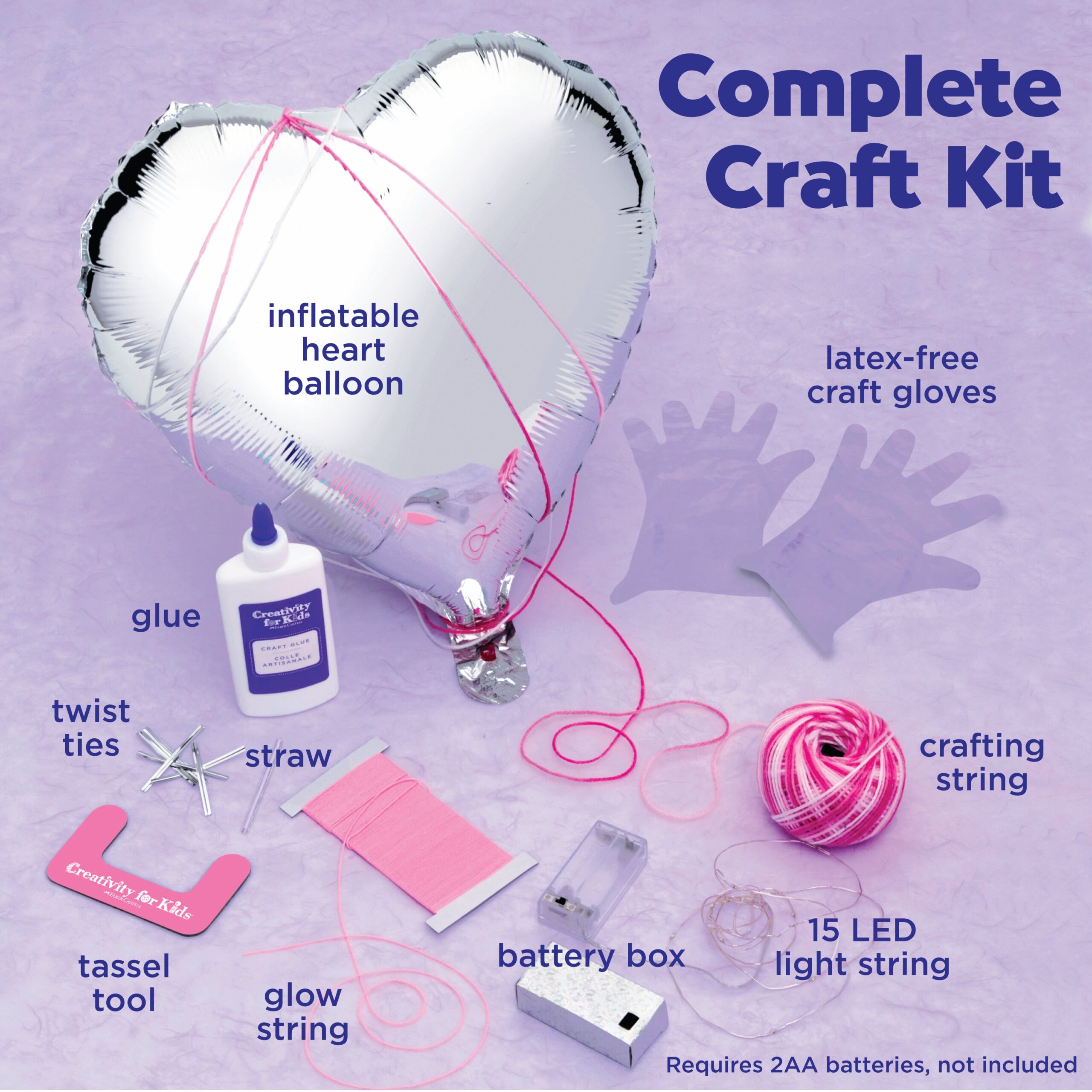 Creativity for Kids Heart Light String Art Lantern Kit - Image 3