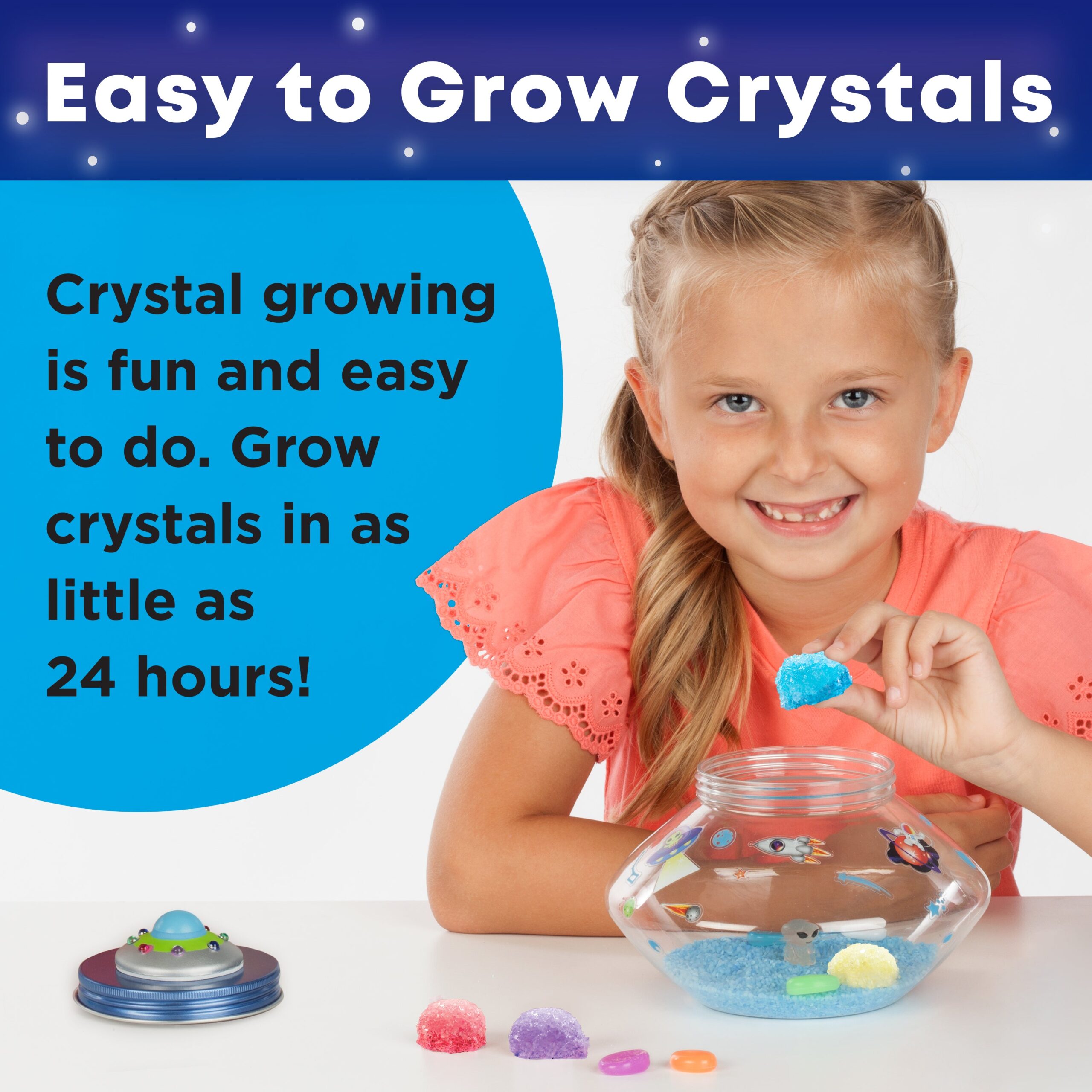 Creativity for Kids Crystal Space Terrarium - Glow-in-the-Dark Science Kit - Image 4