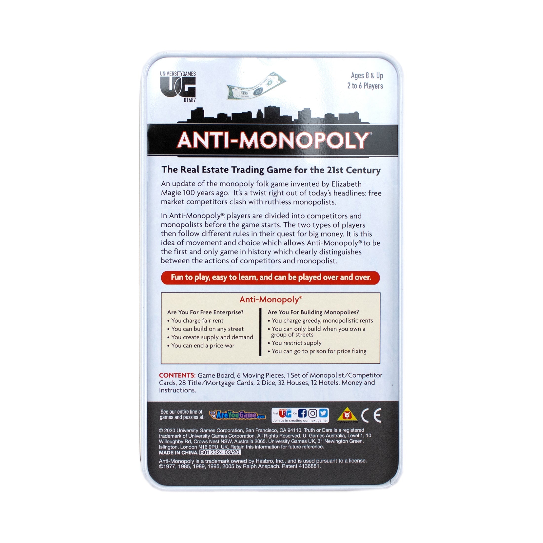 Anti-Monopoly Game Travel Edition Tin - Image 3
