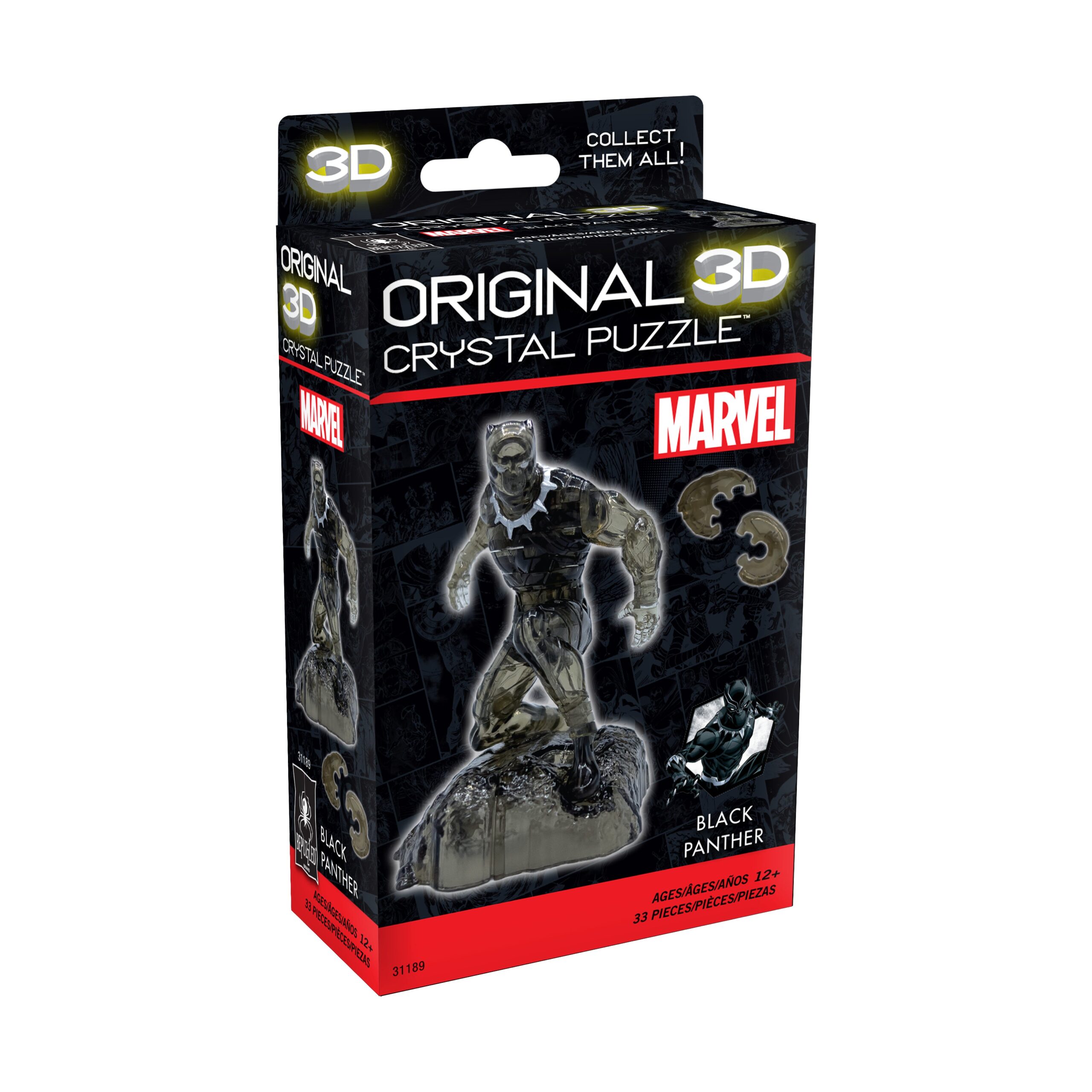 Marvel Black Panther 3D Crystal Puzzle - 33 Piece Set - Image 2