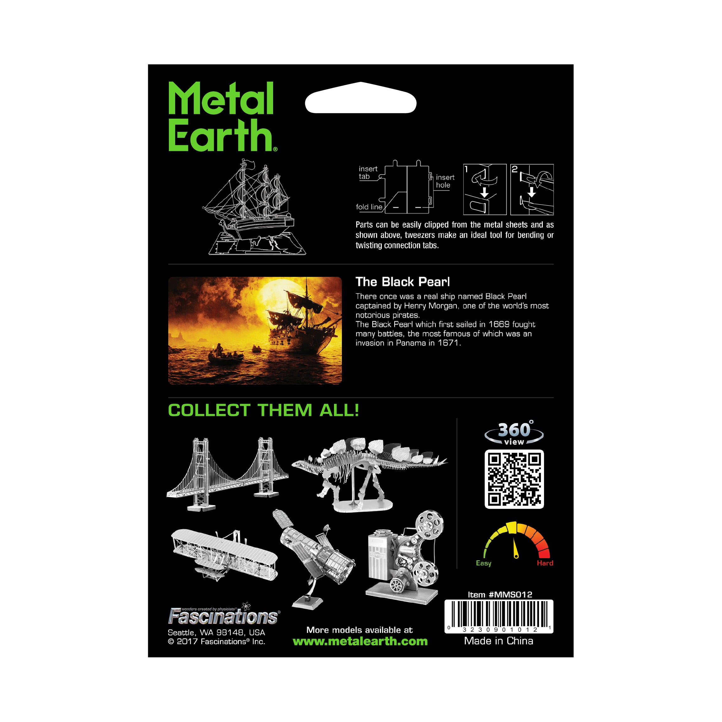 Metal Earth 3D Metal Model Kit - Black Pearl Pirate Ship - Image 3