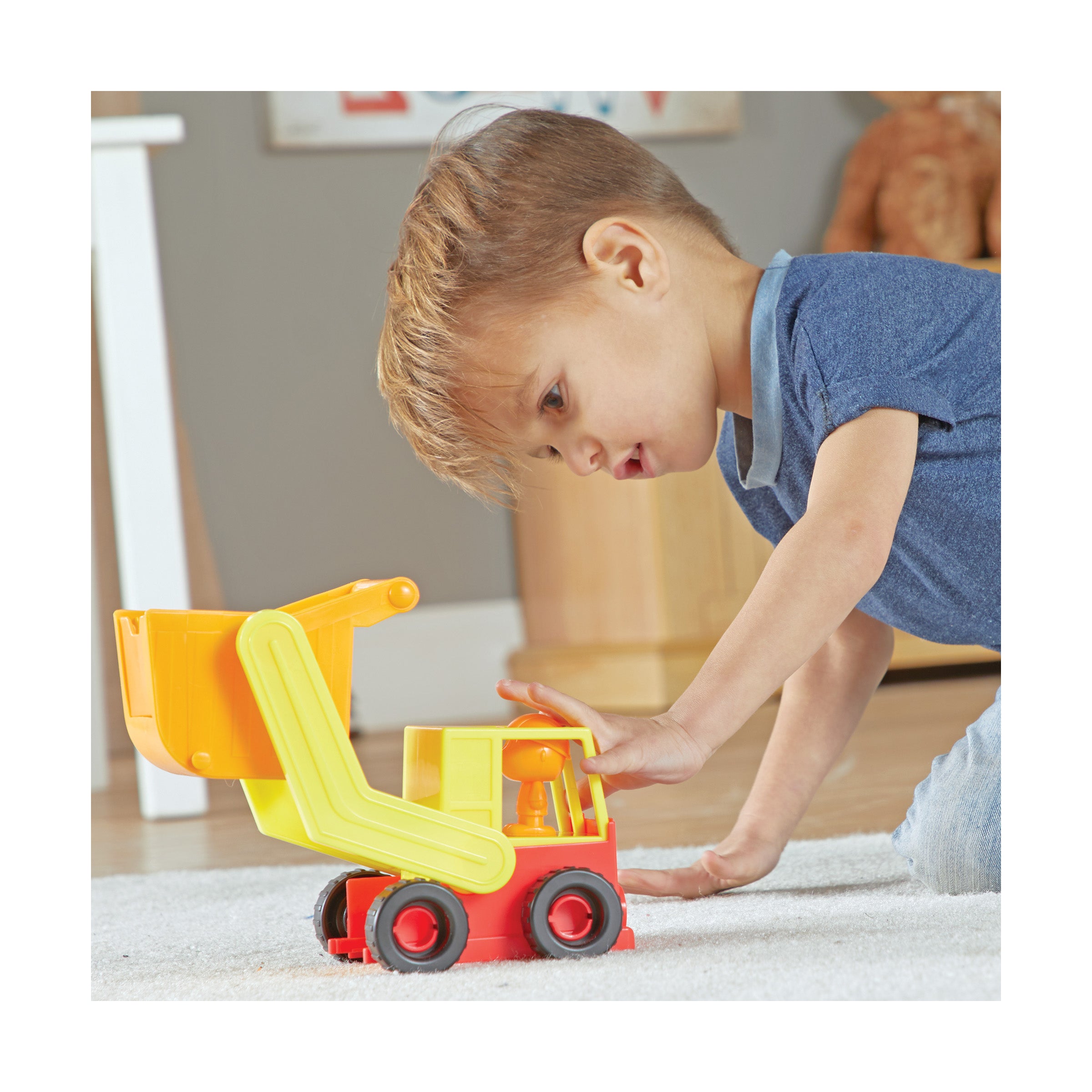 1-2-3 Build It! Construction Crew 16-Piece Playset - Durable Snap-Together Construction Toys - Image 3
