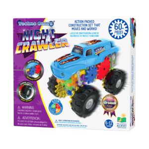Techno Gears Night Crawler Monster Truck Building Set - 60+ Pieces