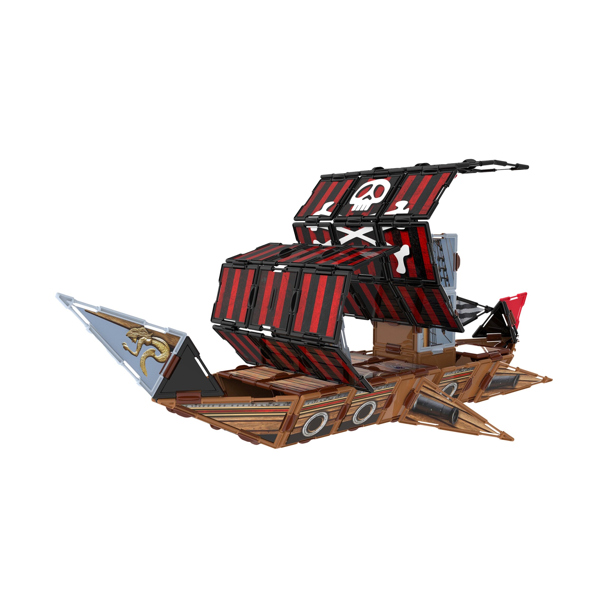 Techno Tiles Pirate Ship Construction Set - 200+ Pieces - Image 2