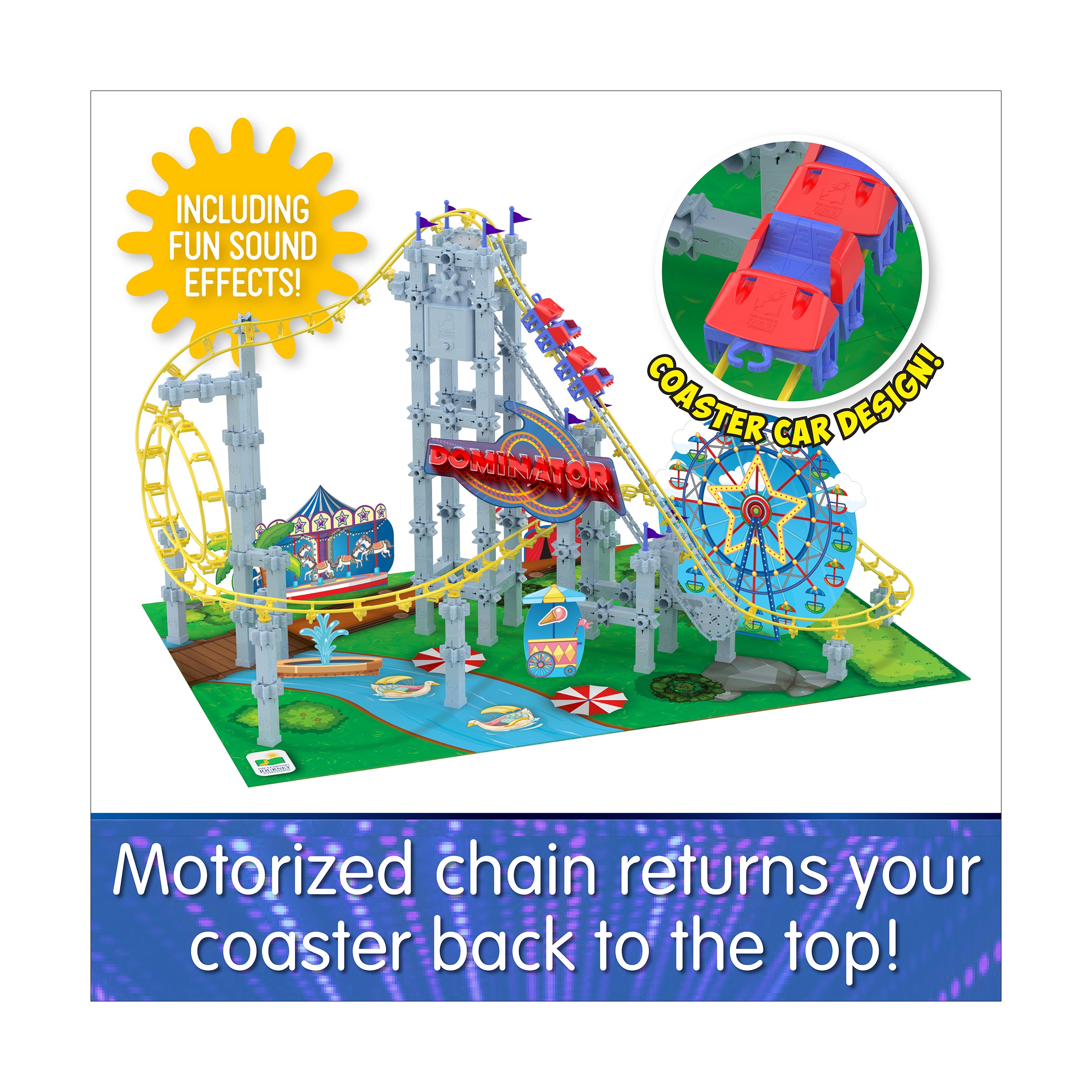 Techno Trax Dominator Roller Coaster Building Set - 346 Pieces - Image 5
