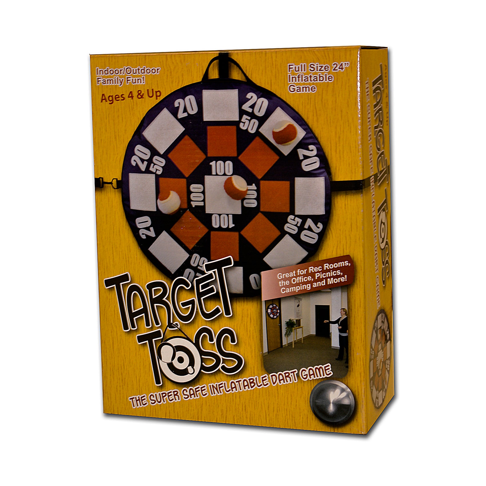 Target Toss Inflatable Safety Dart Game with Velcro Balls - Image 2
