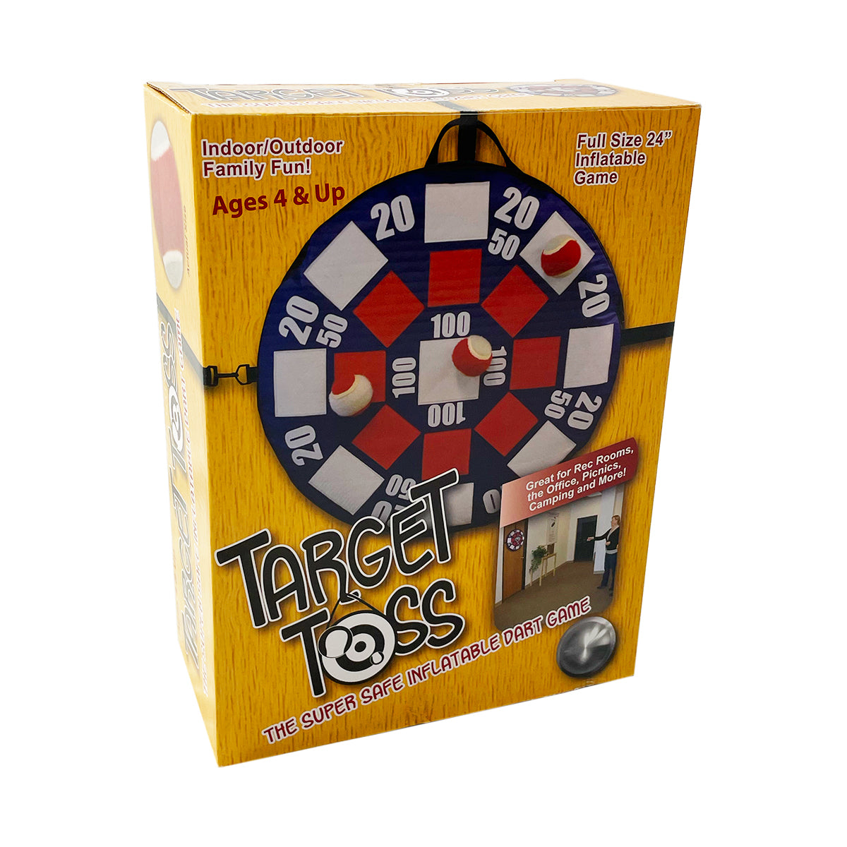 Target Toss Inflatable Safety Dart Game with Velcro Balls - Image 3