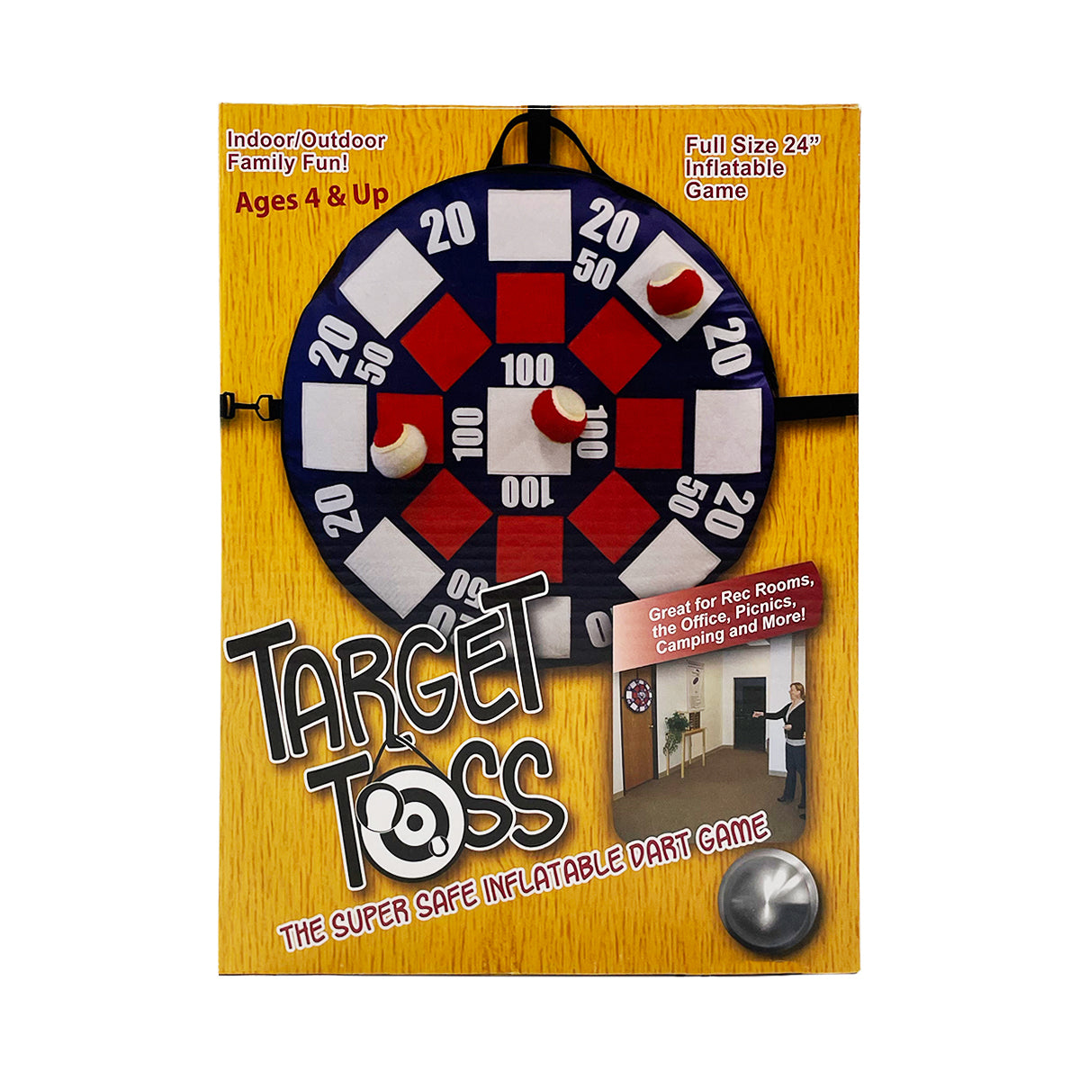 Target Toss Inflatable Safety Dart Game with Velcro Balls - Image 4