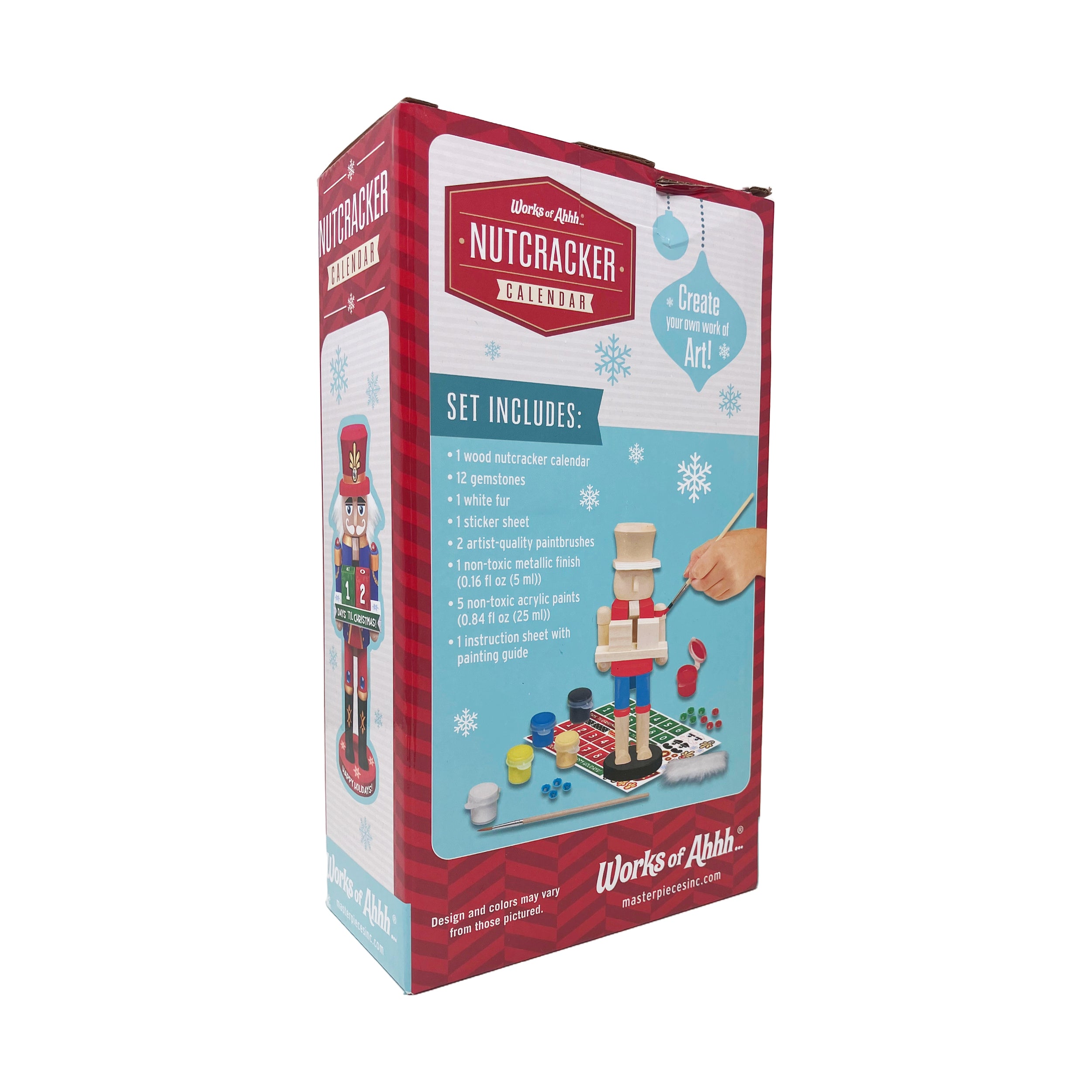 Works of Ahhh Nutcracker Calendar Wood Paint Set - Holiday Craft Kit - Image 5