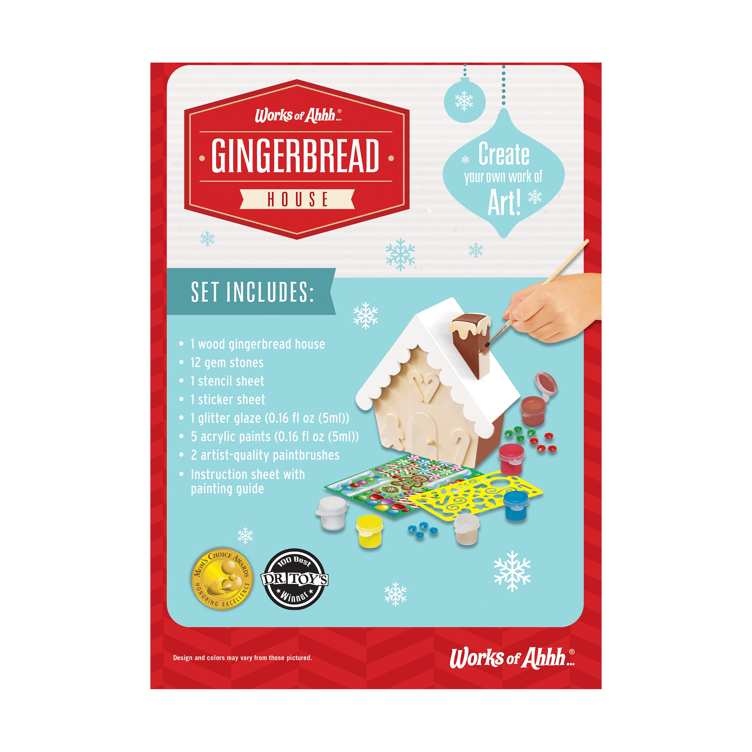Works of Ahhh Gingerbread House Wood Painting Craft Kit - Image 2