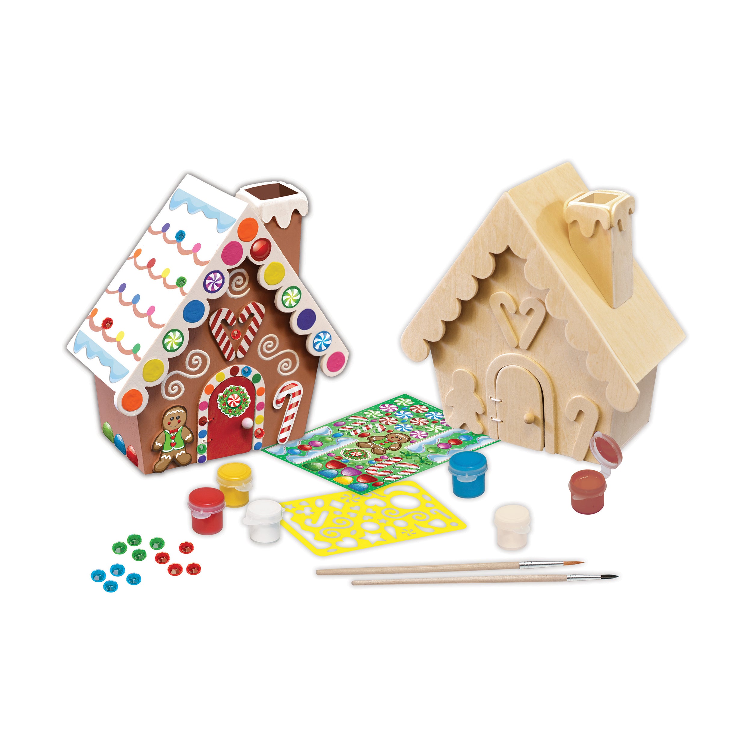 Works of Ahhh Gingerbread House Wood Painting Craft Kit - Image 3