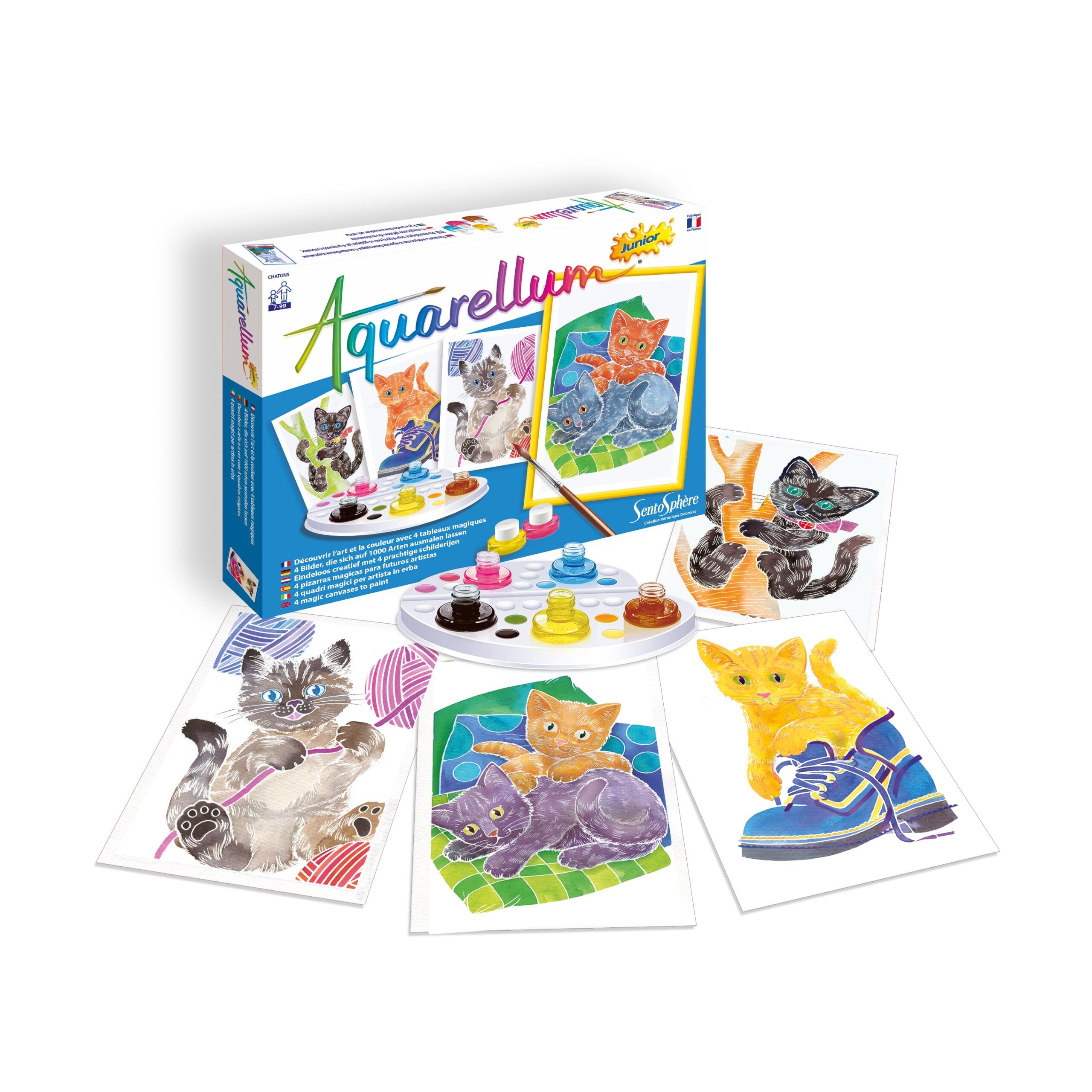 Aquarellum Junior Watercolor Kittens Painting Kit - Image 2