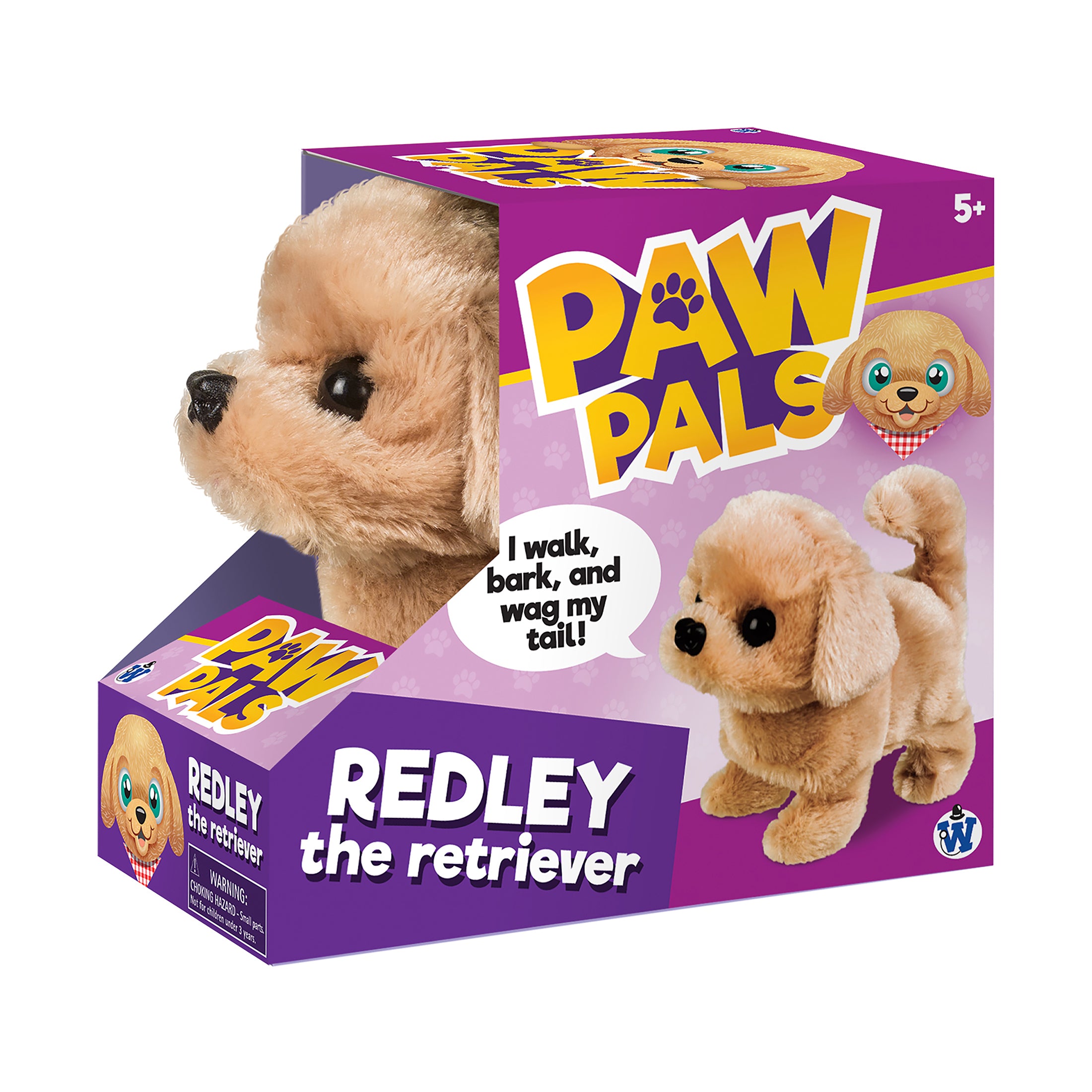 Paw Pals 6 inch Interactive Redley the Retriever Plush Toy - Image 2