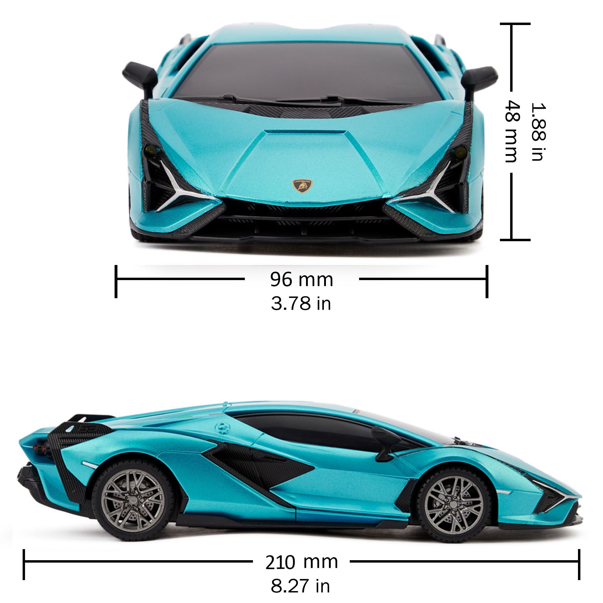 CMJ RC Lamborghini Twin Pack - Si??n & Aventador Police - 1:24 Scale Remote Control Cars - Image 2