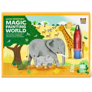 Tiger Tribe Magic Water Painting World Safari Adventures Set - 4 Reusable Cards