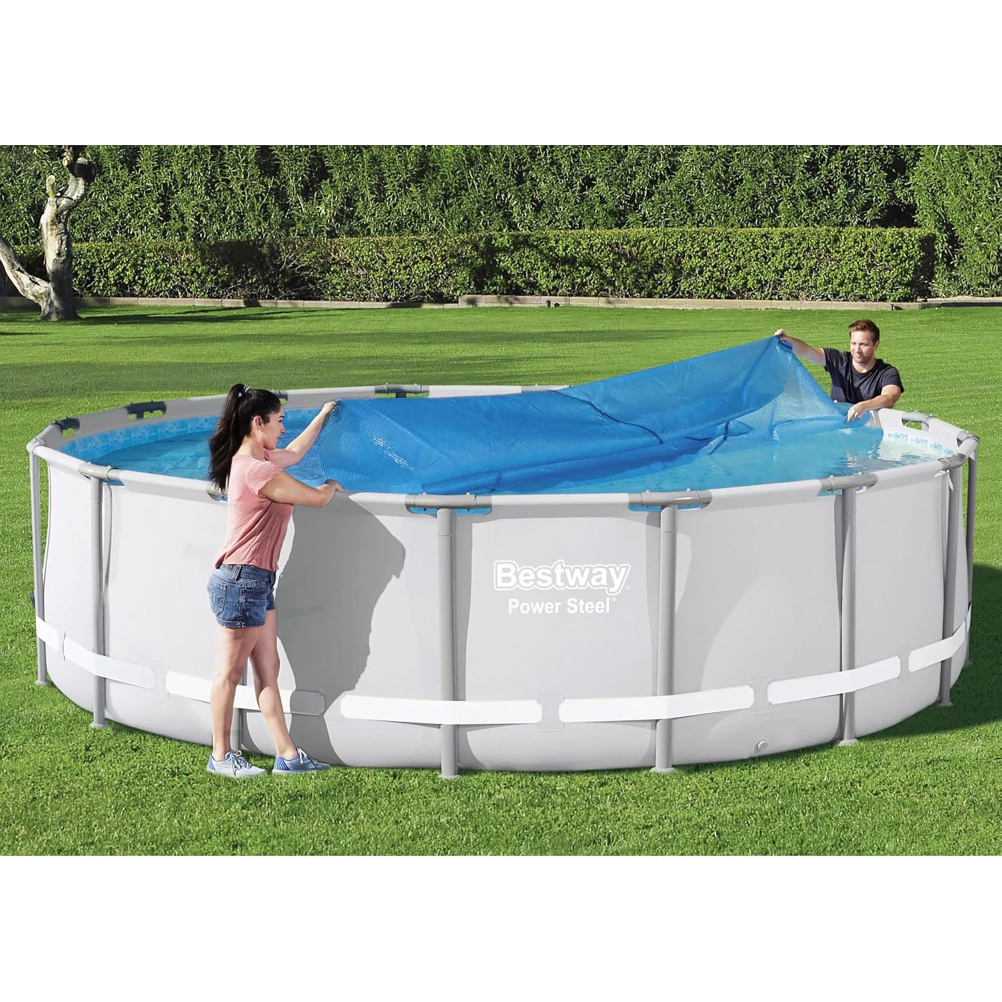 Bestway Flowclear 16' Solar Pool Cover with Heat-Retaining Bubbles - Image 5