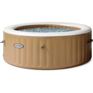 Intex PureSpa Sahara Tan 4-Person Inflatable Hot Tub ?C 77" Round with Jets