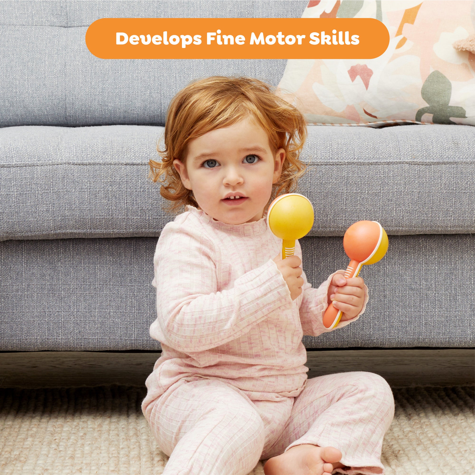 Tiger Eco-Friendly Toddler Maracas, 2 Piece Set - Image 3